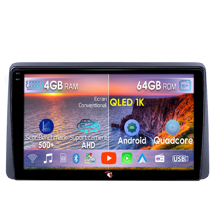 Navigatie dedicata Dacia Duster 2017-2021, 4GB RAM 64GB ROM, Octacore, Android 14, Display QLED 1K 10", Carplay&Android Auto, SIM 4G, Ventilator Activ [1]
