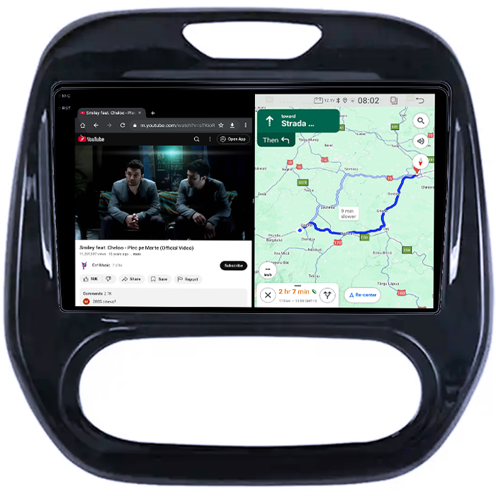 Navigatie dedicata Renault Captur 2013+, 4GB RAM 64GB ROM, Procesor Qualcomm Octacore, Android 14, Rezolutie 2K, Display QLED 10", DSP, Carplay&Android Auto, SIM [4]