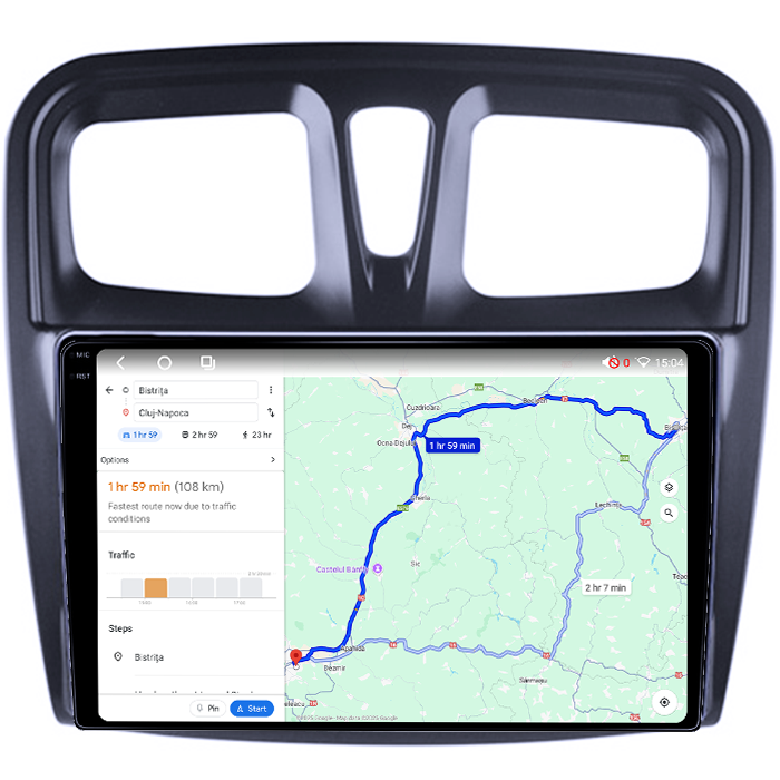 Navigatie dedicata Dacia Logan 2 2012-2019, 4GB RAM 64GB ROM, Octacore, Android 14, Display QLED 1K 10", Carplay&Android Auto, SIM 4G, Ventilator Activ [4]