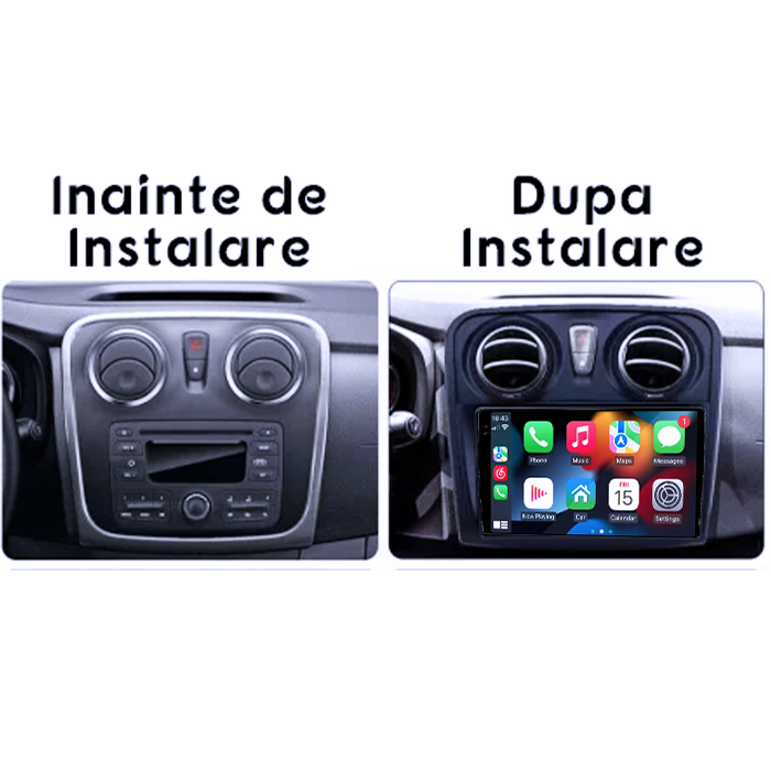 Navigatie dedicata Dacia Logan 2 2012-2019, 4GB RAM 64GB ROM, Procesor Qualcomm Octacore, Android 14, Rezolutie 2K, Display QLED 9", DSP, Carplay&Android Auto, SIM 4G [6]