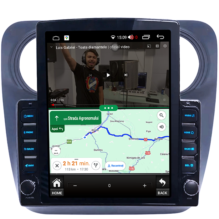 Navigatie dedicata Dacia Logan 2 2012-2019, Tesla Style, 4GB RAM 64GB ROM, Quad Core, Display 9.7” QLED, Carplay&Android Auto, Android 13 [4]