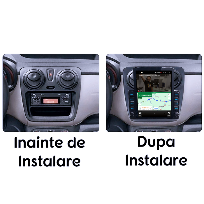 Navigatie dedicata Dacia Logan 2 2012-2019, Tesla Style, 4GB RAM 64GB ROM, Quad Core, Display 9.7” QLED, Carplay&Android Auto, Android 13 [5]
