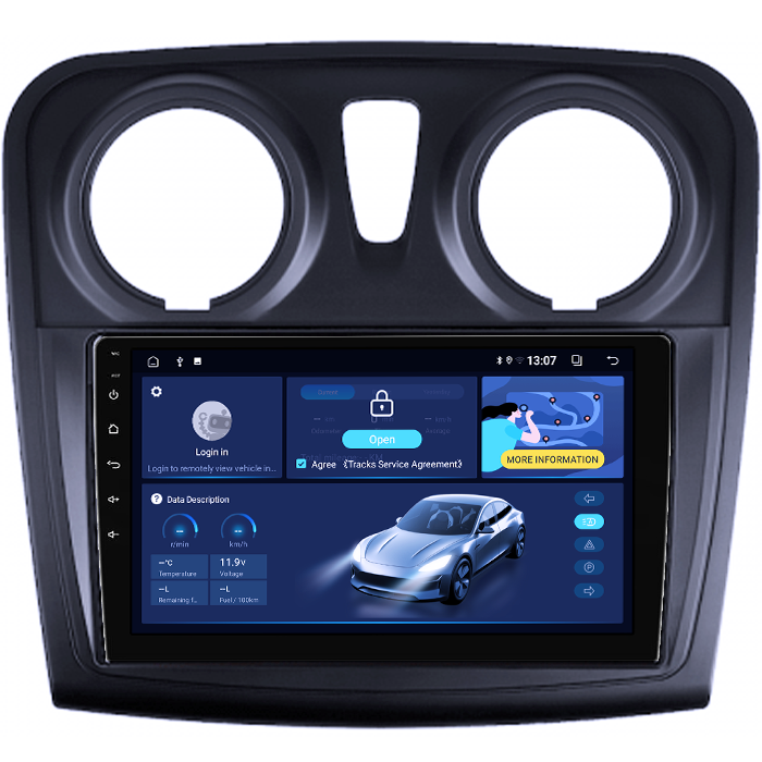 Navigatie dedicata Dacia Logan 2 2012-2019, 4GB RAM 64GB ROM, Octacore, Android 14, Display QLED 9", DSP, Carplay&Android Auto, SIM 4G, Ventilator Activ [3]