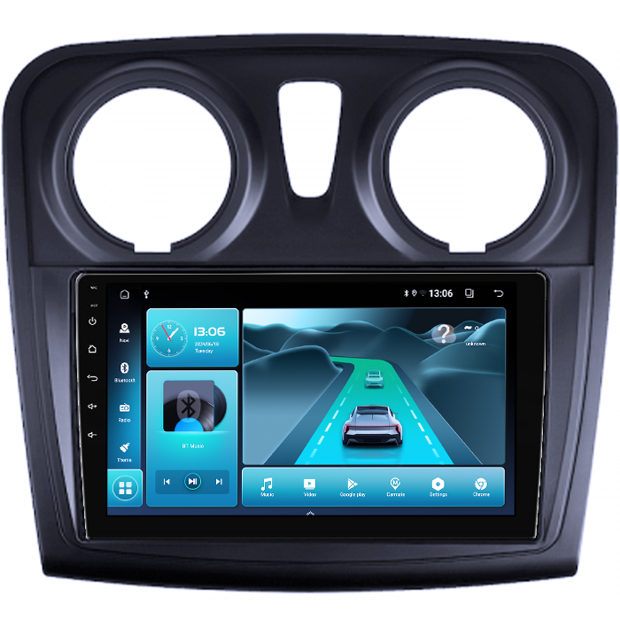 Navigatie dedicata Dacia Logan 2 2012-2019, 4GB RAM 64GB ROM, Octacore, Android 14, Display QLED 9", DSP, Carplay&Android Auto, SIM 4G, Ventilator Activ [1]
