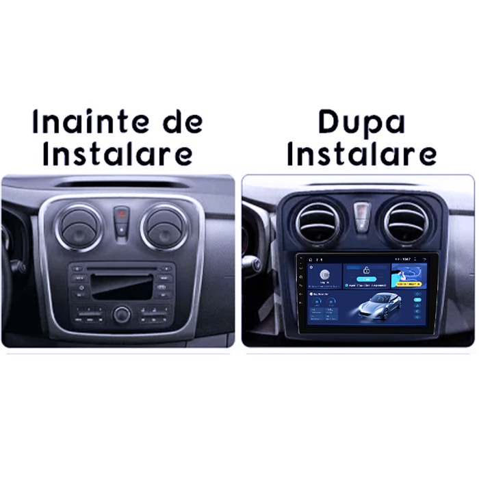 Navigatie dedicata Dacia Logan 2 2012-2019, 4GB RAM 32GB ROM, Octacore, Android 14, Display QLED 9", DSP, Carplay&Android Auto, SIM 4G, Bluetooth, Ventilator Activ [2]