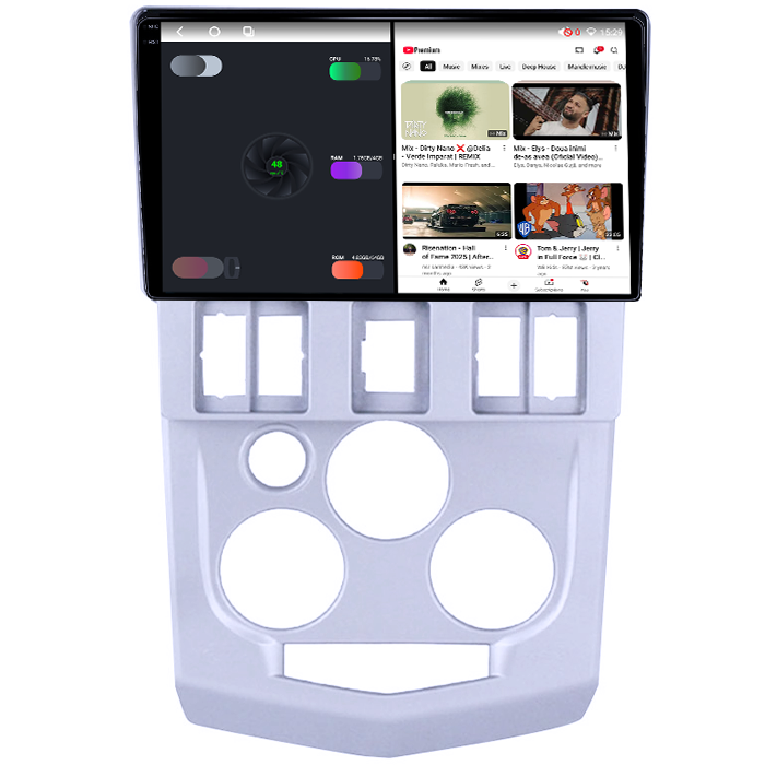 Navigatie dedicata Dacia Logan 2004-2009, 12GB RAM 256/512GB ROM, Android 13, Rezolutie 2K, Display QLED 9", DSP, Carplay&Android Auto, SIM 4G, Ventilator Activ [3]