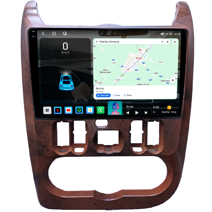 Navigatie dedicata Dacia Logan 2009-2015, 4GB RAM 64GB ROM, Octacore, Android 14, Display QLED 1K 9", Carplay&Android Auto, SIM 4G, Ventilator Activ [2]