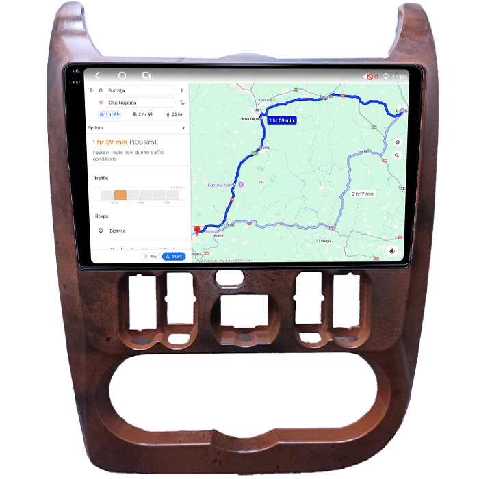 Navigatie dedicata Dacia Logan 2009-2015, 4GB RAM 64GB ROM, Octacore, Android 14, Display QLED 1K 9", Carplay&Android Auto, SIM 4G, Ventilator Activ [4]