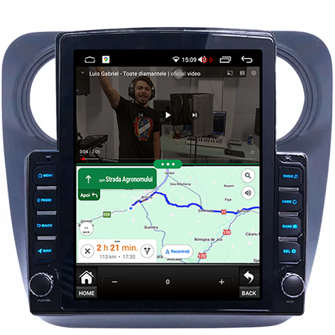 Navigatie dedicata Dacia Logan 2012-2020 Tesla Style, 4GB RAM 64GB ROM, Procesor Quadcore, Android, Display QLED 9.7", DSP, Carplay&Android Auto [2]