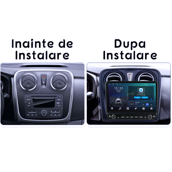 Navigatie dedicata Dacia Sandero (2012-) Tesla cu butoane rotative model 2024, 4GB RAM 64GB ROM, Procesor Quadcore, Android 14, Display QLED 10", DSP, Carplay&Android Auto [6]