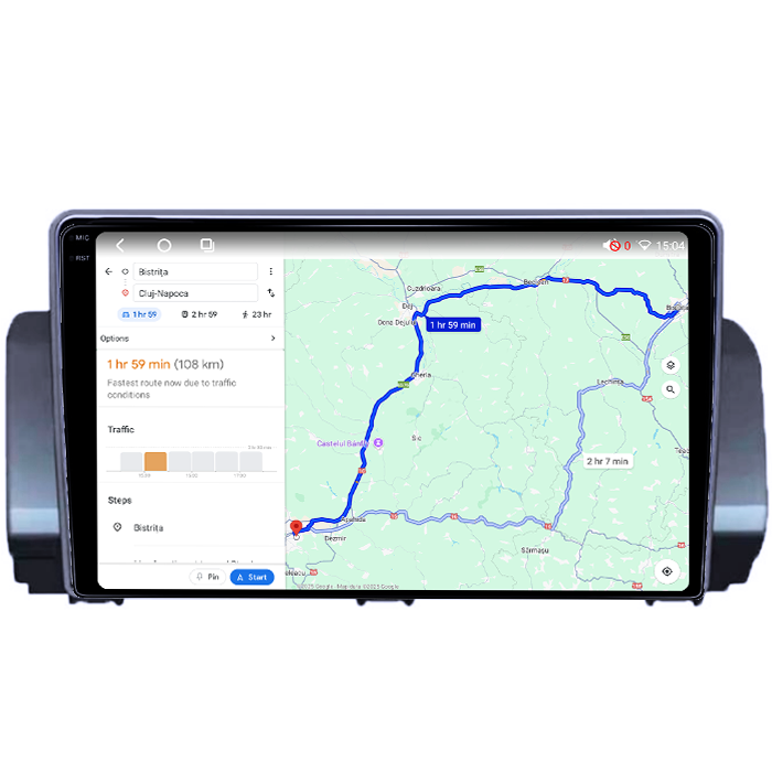 Navigatie dedicata Dacia Logan 3,Stepway dupa 2021, 4GB RAM 64GB ROM, Octacore, Android 14, Display QLED 1K 9", Carplay&Android Auto, SIM 4G, Ventilator Activ [4]