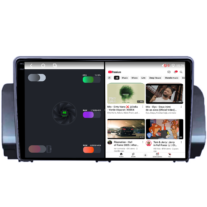 Navigatie dedicata Dacia Logan 3,Stepway dupa 2021, 4GB RAM 64GB ROM, Octacore, Android 14, Display QLED 1K 9", Carplay&Android Auto, SIM 4G, Ventilator Activ [3]
