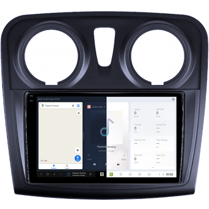 Navigatie dedicata Dacia Logan 2012-2020 DUDU3, 4GB RAM 64GB ROM, Octacore, Platforma 8581, Android, Display QLED 9", DSP, Carplay&AndroidAuto [2]