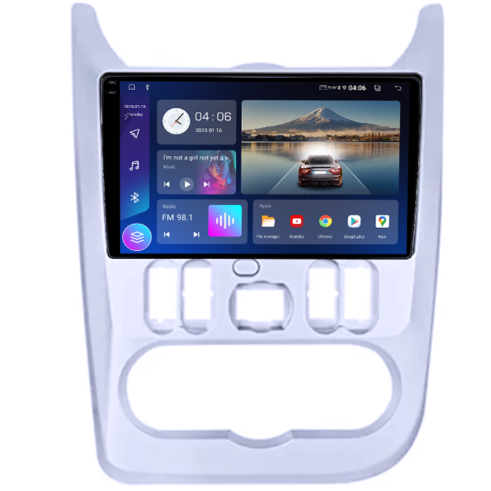 Navigatie dedicata Dacia&Renault, 4GB RAM 64GB ROM, Quadcore, Android 14, Display QLED 1K 9", DSP, Carplay&Android Auto, Suport camere AHD [5]