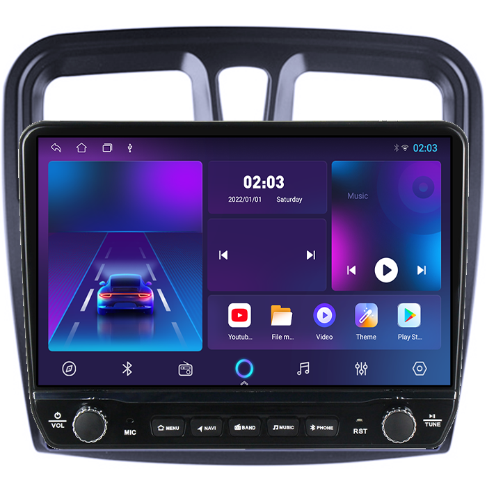 Navigatie dedicata Dacia Sandero (2012-) Tesla cu butoane rotative model 2024, 4GB RAM 64GB ROM, Procesor Quadcore, Android 14, Display QLED 10", DSP, Carplay&Android Auto [4]