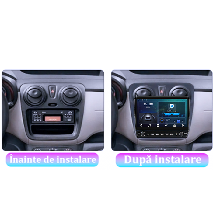 Navigatie dedicata Dacia Spring 2021 Tesla cu butoane rotative model 2024, 4GB RAM 64GB ROM, Procesor Quadcore, Android 14, Display QLED 10", DSP, Carplay&Android Auto [2]