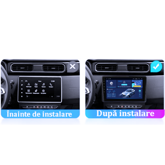 Navigatie dedicata Dacia Sandero&Jogger 2021, 4GB RAM 64GB ROM, Quadcore, Android 14, Display QLED 1K 9", DSP, Carplay&Android Auto, Suport camere AHD [4]