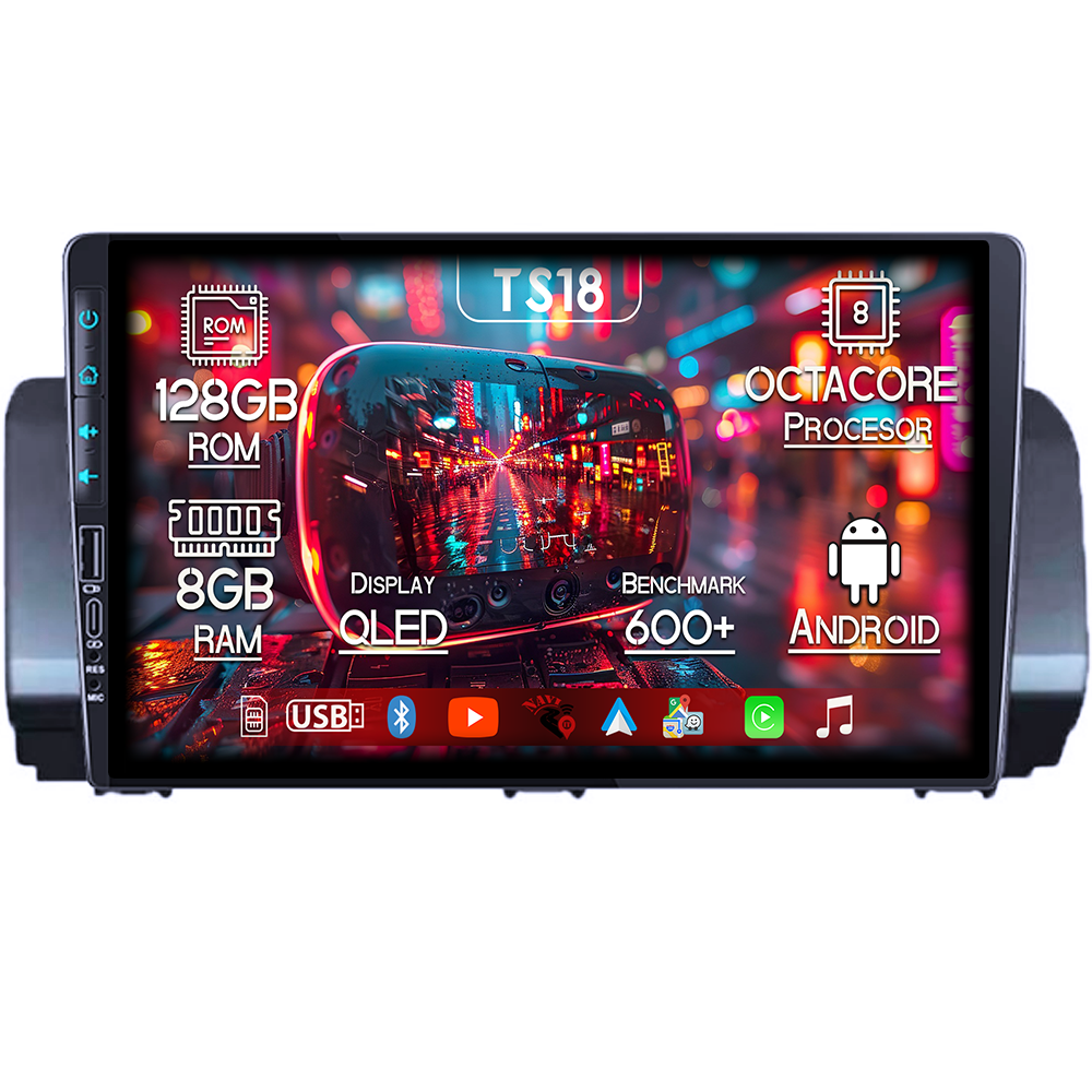 Navigatie dedicata Dacia Sandero&Jogger 2021, USB&Butoane fizice frontale, Platforma TS18, 9 Inch, 8GB RAM 128GB ROM, Octacore, Android 14, Android Auto&Carplay [1]