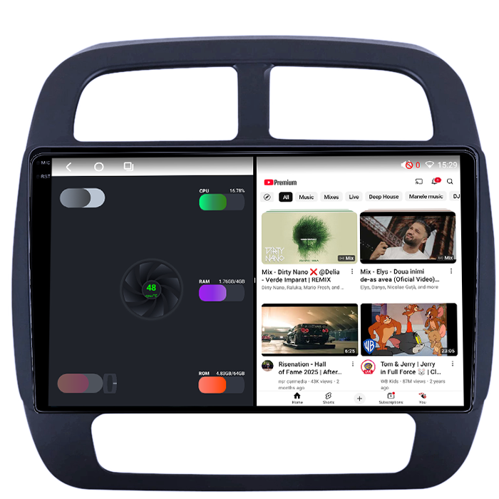Navigatie dedicata Dacia Spring dupa 2021, 4GB RAM 64GB ROM, Octacore, Android 14, Display QLED 1K 9", Carplay&Android Auto, SIM 4G, Ventilator Activ [3]