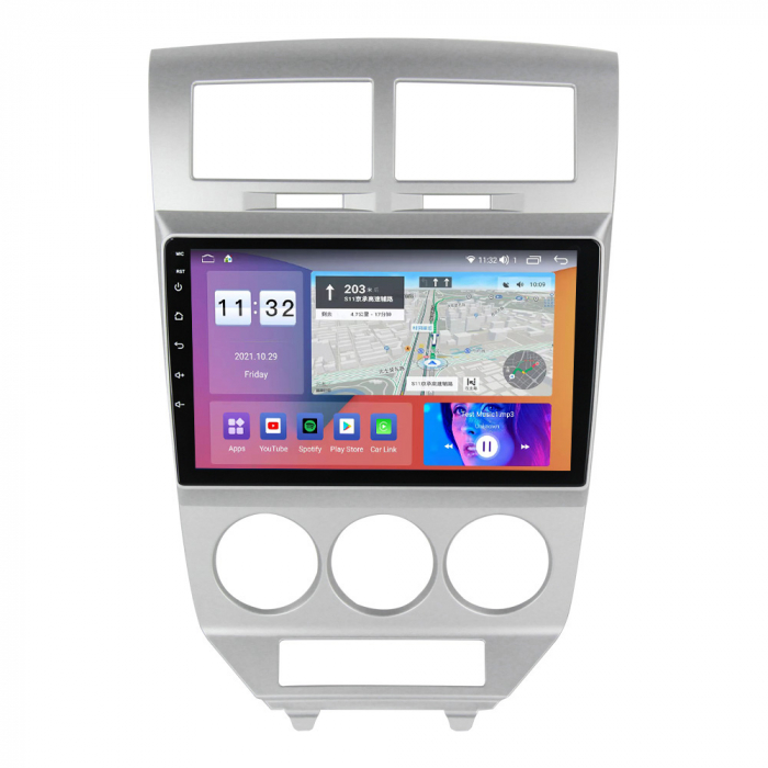 Navigatie dedicata Dodge Caliber 2007-2014, 4 GB RAM 32 ROM, Android 13, Display QLED, 10", DSP, Carplay, Android Auto, Internet, Youtube , Waze , Wi Fi , Usb , Bluetooth [2]