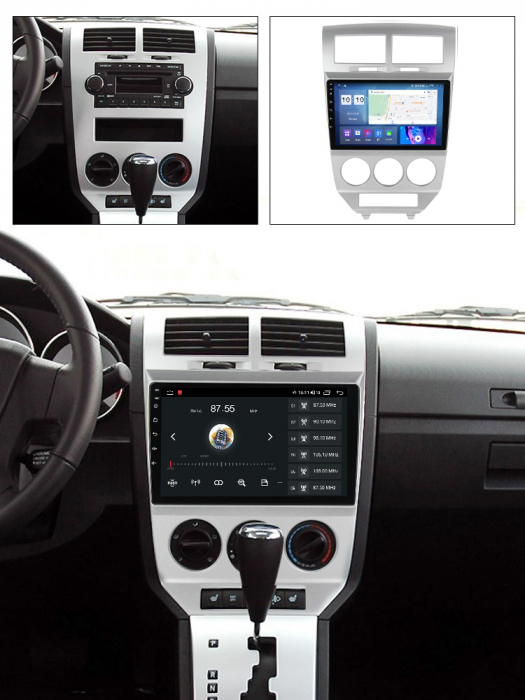 Navigatie dedicata Dodge Caliber 2007-2014, 4 GB RAM 32 ROM, Android 13, Display QLED, 10", DSP, Carplay, Android Auto, Internet, Youtube , Waze , Wi Fi , Usb , Bluetooth [6]