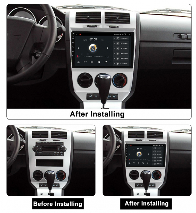 Navigatie dedicata Dodge Caliber 2007-2014, 4 GB RAM 32 ROM, Android 13, Display QLED, 10", DSP, Carplay, Android Auto, Internet, Youtube , Waze , Wi Fi , Usb , Bluetooth [7]