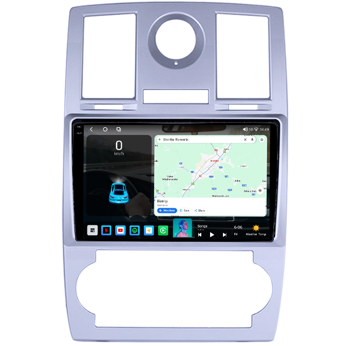 Navigatie dedicata Dodge Caliber 2007-2014, 4GB RAM 64GB ROM, Procesor Qualcomm Octacore, Android 14, Rezolutie 2K, Display QLED 10", DSP, Carplay&Android Auto, SIM 4G [4]