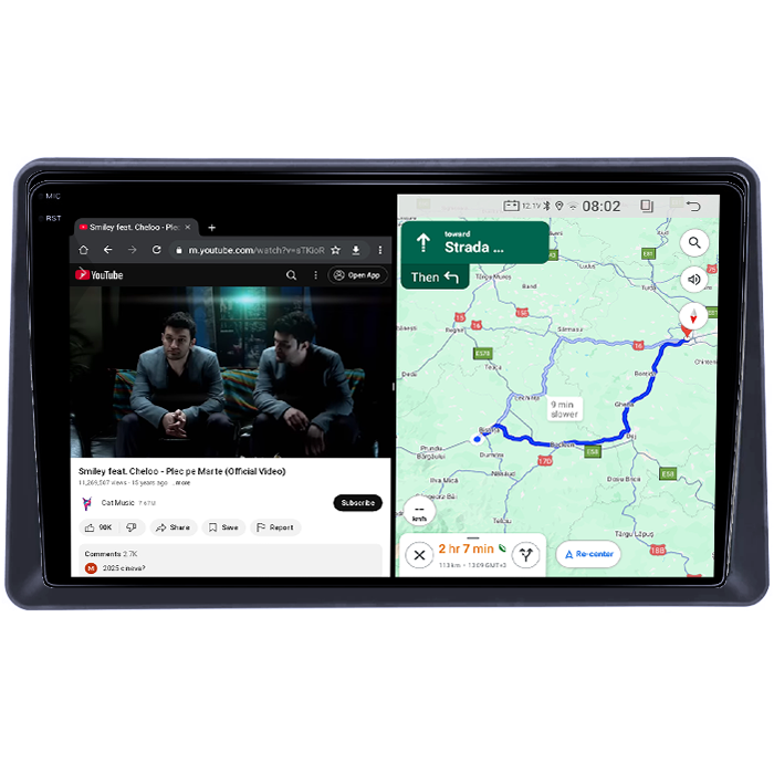 Navigatie dedicata Renault Express 2021+, 4GB RAM 64GB ROM, Quadcore, Android 14, Display QLED  9", DSP, Carplay&Android Auto, Suport camere AHD [4]