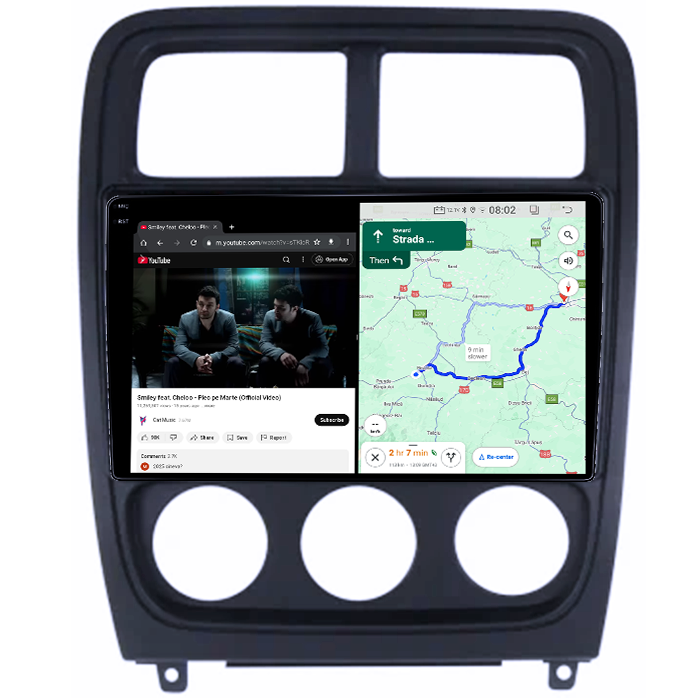 Navigatie dedicata Dodge Caliber 2009-2014, 4GB RAM 64GB ROM, Quadcore, Android 14, Display QLED  9", DSP, Carplay&Android Auto, Suport camere AHD [4]