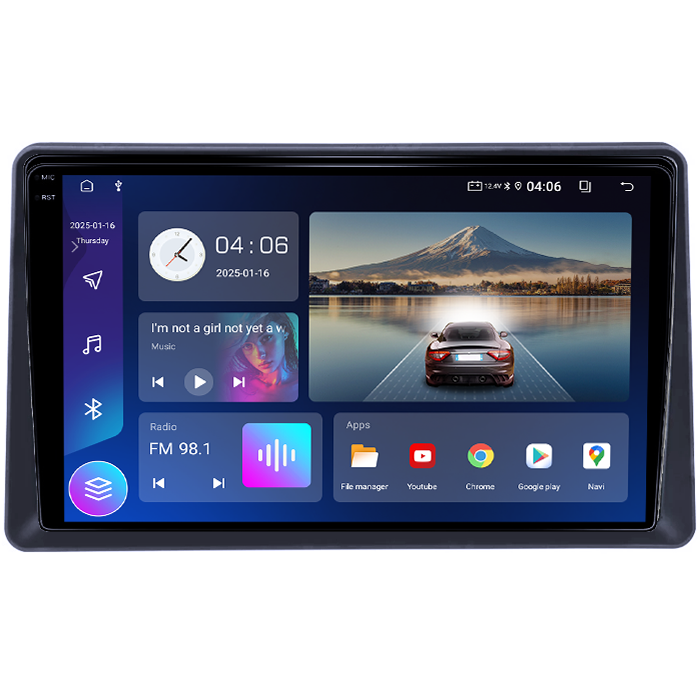 Navigatie dedicata Renault Express 2021+, 4GB RAM 64GB ROM, Quadcore, Android 14, Display QLED  9", DSP, Carplay&Android Auto, Suport camere AHD [2]