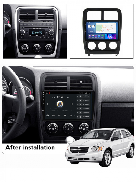 Navigatie dedicata Dodge Caliber 2009-2013, 4GB RAM 64GB ROM, Octacore, Android 13, Display QLED 9", DSP, Carplay, Android Auto, Internet, Youtube, Waze, WIFI, Bluetooth [7]
