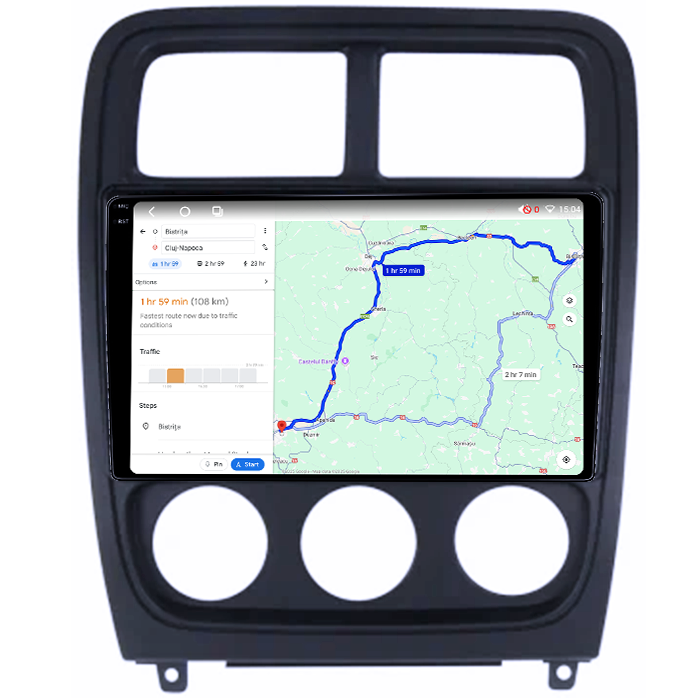 Navigatie dedicata Dodge Caliber 2009-2013, 4GB RAM 64GB ROM, Octacore, Android 14, Display QLED 1K 9", Carplay&Android Auto, SIM 4G, Ventilator Activ [5]