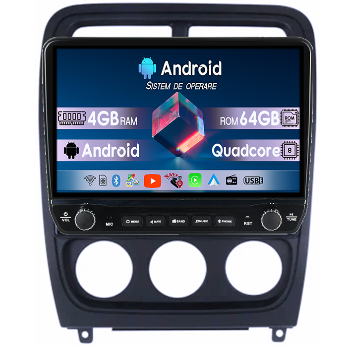 Navigatie dedicata Dodge caliber 2009-2013 Tesla cu butoane rotative model 2024, 4GB RAM 64GB ROM, Procesor Quadcore, Android 14, Display QLED 10", DSP, Carplay&Android Auto [1]