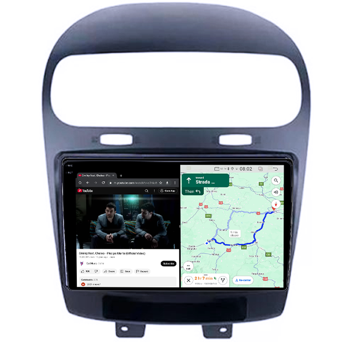 Navigatie dedicata Fiat Freemont 2011-2021, 12GB RAM 256GB ROM, Android, Rezolutie 2K, Display QLED, 9", DSP, Carplay, Android Auto, Internet, Youtube, Waze, Wi Fi, USB [4]