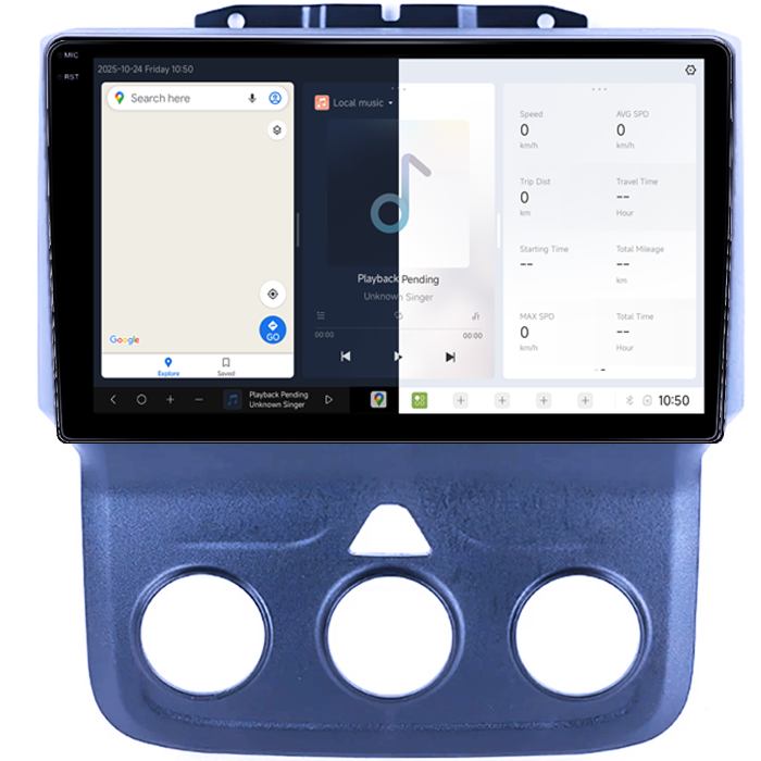 Navigatie dedicata Dodge Ram 2018 DUDU3, 4GB RAM 64GB ROM, Octacore, Platforma 8581, Android, Display QLED 9", DSP, Carplay&AndroidAuto [2]