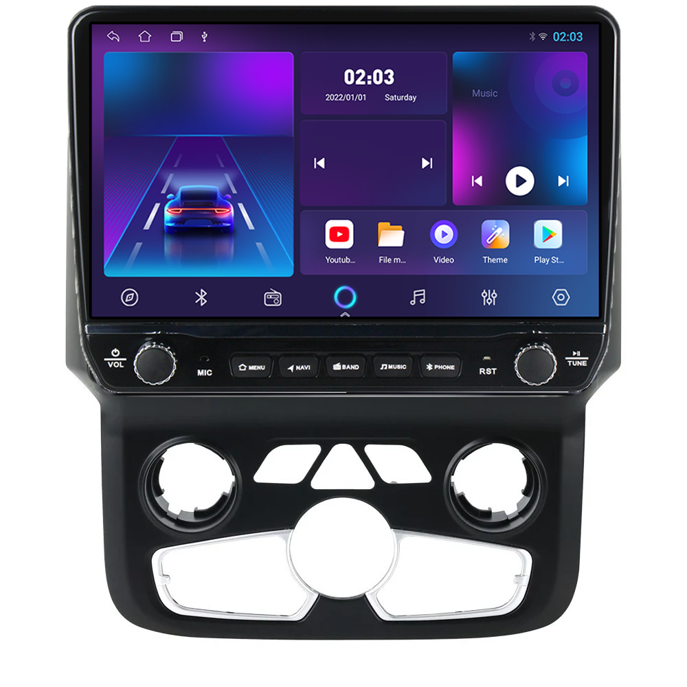 Navigatie dedicata Dodge Ram 2013-2019 Clima Tesla Cu Butoane Rotative Model 2024, 4GB RAM 64GB ROM, Procesor Quadcore, Android 14, Display QLED 10", DSP, Carplay&AndroidAuto [2]