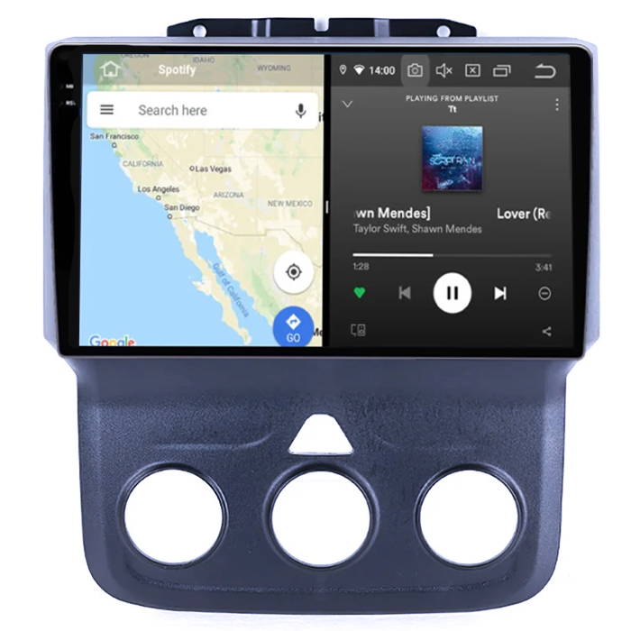 Navigatie dedicata Dodge RAM 2018, 12GB RAM 256GB ROM, Android 13, Rezolutie 2K, Display QLED 9", DSP, Carplay, SIM 4G [3]
