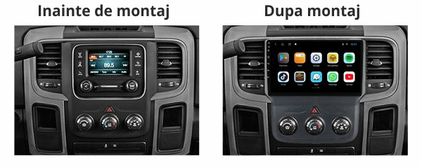 (Resigilata) Navigatie dedicata Dodge RAM 2018, 2GB RAM 32GB ROM, Quad Core, Display 9" IPS Full HD, Carplay, Android 13, , Suport camere AHD [4]
