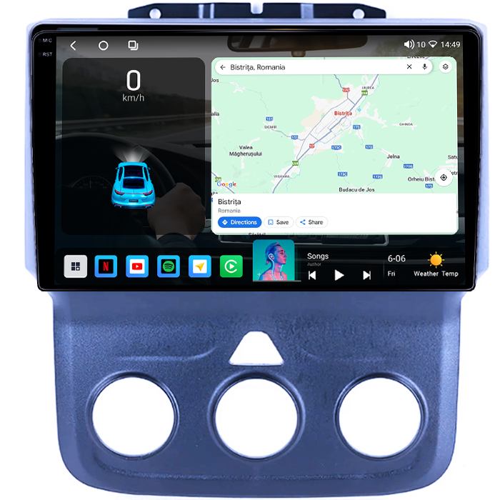 Navigatie dedicata Dodge RAM 2018, 4GB RAM 64GB ROM, Procesor Qualcomm Octacore, Android 14, Rezolutie 2K, Display QLED 10", DSP, Carplay&Android Auto, SIM 4G [2]