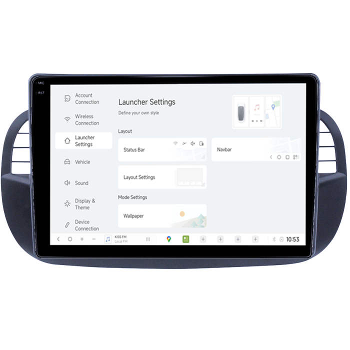 Navigatie dedicata Fiat 500 DUDU3, 4GB RAM 64GB ROM, Octacore, Platforma 8581, Android, Display QLED 9", DSP, Carplay&AndroidAuto [5]