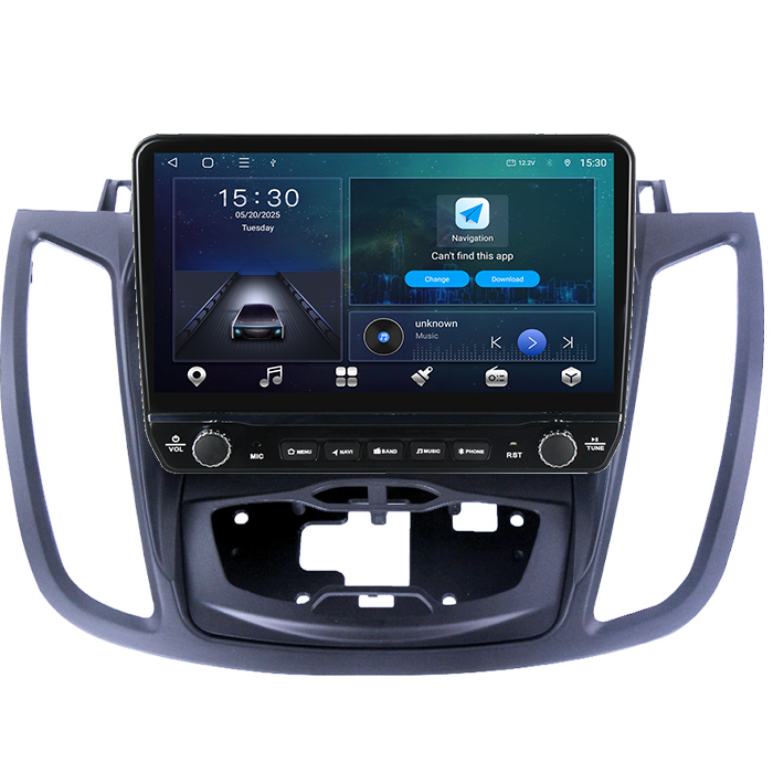 Navigatie dedicata Ford Kuga 2 Escape 3 2012-2019 Tesla cu butoane rotative model 2024, 4GB RAM 64GB ROM, Procesor Quadcore, Android 14, Display QLED 10", DSP, Carplay&Android Auto [7]