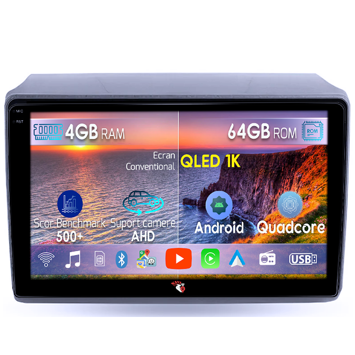Navigatie dedicata Ducato 2020, 4GB RAM 64GB ROM, Octacore, Android 14, Display QLED 1K 9", Carplay&Android Auto, SIM 4G, Ventilator Activ [1]