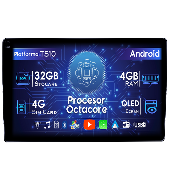 Navigatie dedicata Ducato 2020 High, 4GB RAM 32GB ROM, Octacore, Android 14, Display QLED 1K 9", DSP, Carplay&Android Auto, SIM 4G, Bluetooth, Ventilator Activ [5]