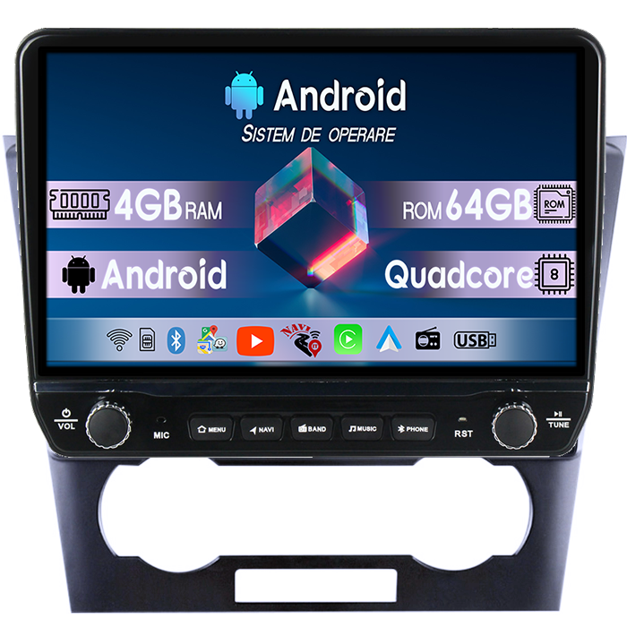 Navigatie dedicata Epica 2006-2012 Tesla cu butoane rotative model 2024, 4GB RAM 64GB ROM, Procesor Quadcore, Android 14, Display QLED 10", DSP, Carplay&Android Auto [1]