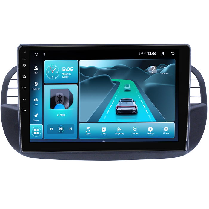 Navigatie dedicata Fiat 500, 8GB RAM 128GB ROM, Octacore, Platforma TS18, Android 13, Display QLED 9”, Suporta camera 360º, DSP, Carplay&Android Auto, SIM 4G, Ventilator Activ [3]
