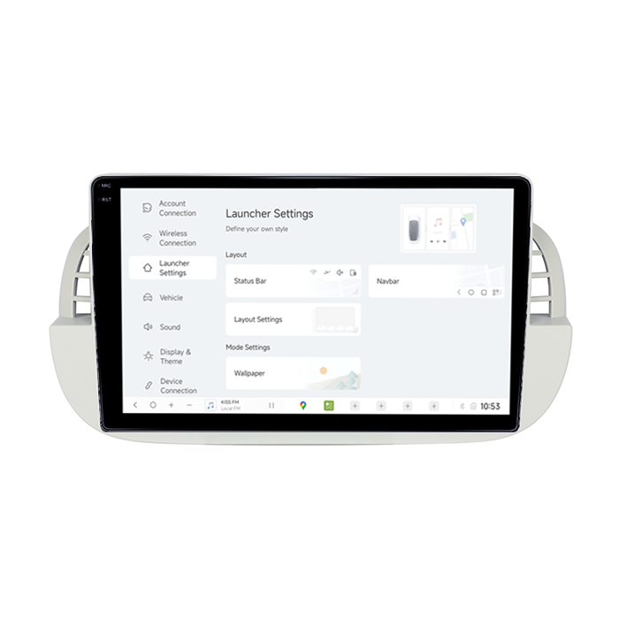 Navigatie dedicata Fiat 500 2007-2015 Beige DUDU3, 4GB RAM 64GB ROM, Octacore, Platforma 8581, Android, Display QLED 9", DSP, Carplay&AndroidAuto [5]