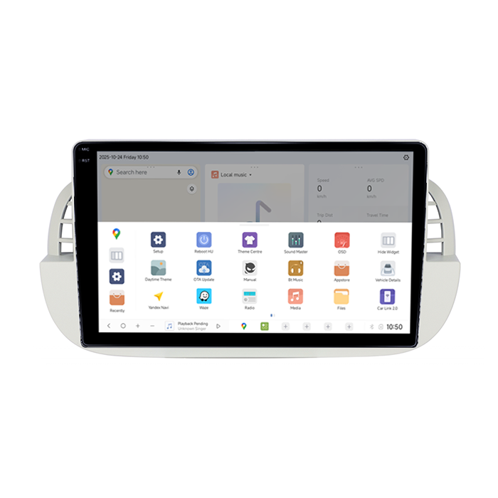 Navigatie dedicata Fiat 500 2007-2015 Beige DUDU3, 4GB RAM 64GB ROM, Octacore, Platforma 8581, Android, Display QLED 9", DSP, Carplay&AndroidAuto [3]