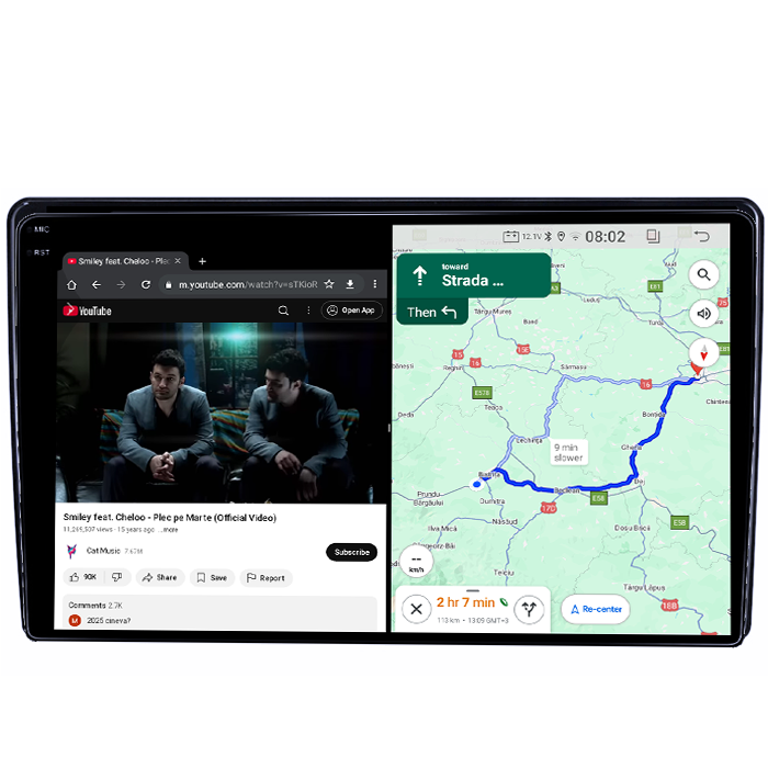 Navigatie dedicata Fiat 500L 2012-2017, 4GB RAM 64GB ROM, Quadcore, Android 14, Display QLED 1K 9", DSP, Carplay&Android Auto, Suport camere AHD [3]