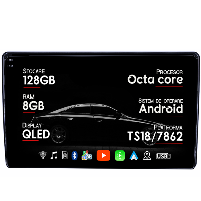 Navigatie dedicata Fiat 500L 2012-2017, 8GB RAM 128GB ROM, Octacore, Platforma 7862,Android 13, Display QLED 9”, Suporta camera 360º, DSP, Carplay&Android Auto, SIM 4G, Ventilator Activ [5]