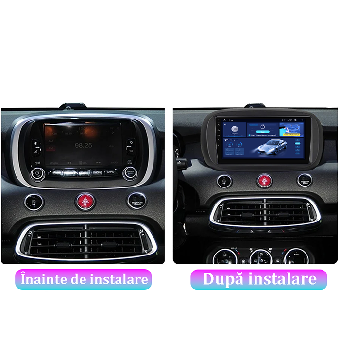 Navigatie dedicata Fiat 500X 2014-2019 DUDU3, 4GB RAM 64GB ROM, Octacore, Platforma 8581, Android, Display QLED 9", DSP, Carplay&AndroidAuto [6]